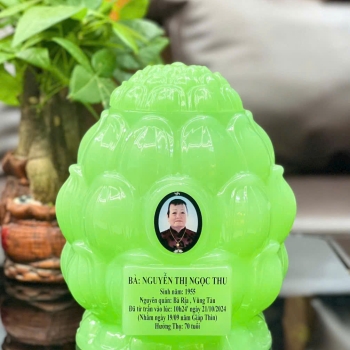 Hủ cốt đá màu xanh ngọc